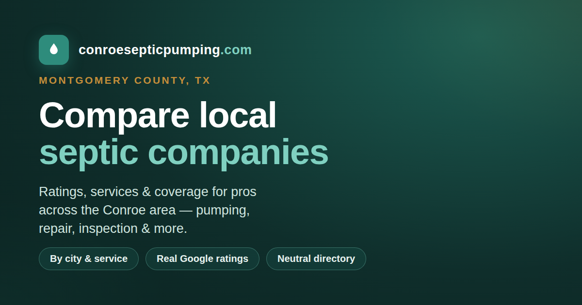 Septic Companies in Conroe, TX — Directory & Reviews | Conroe Septic ...